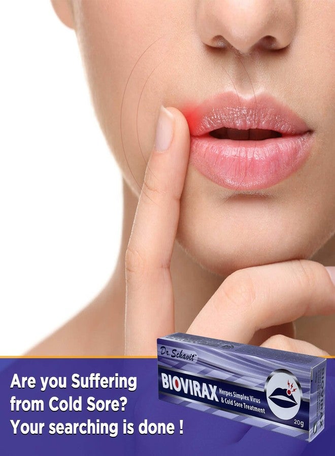 DR. SCHAVIT BioVirax Cold Sore Treatment – Natural Healing Cream, Prevent Spread of Cold Sores – Home Remedy, Easy Application 20 mg - Image 2